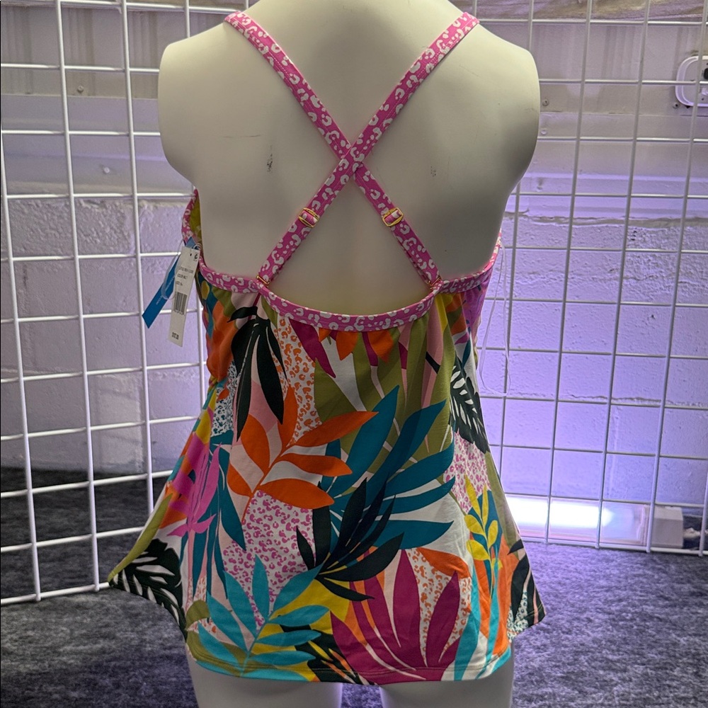 Bleu Rod Beattie Multicolor Tropical Bikini Top - Picture 3 of 3